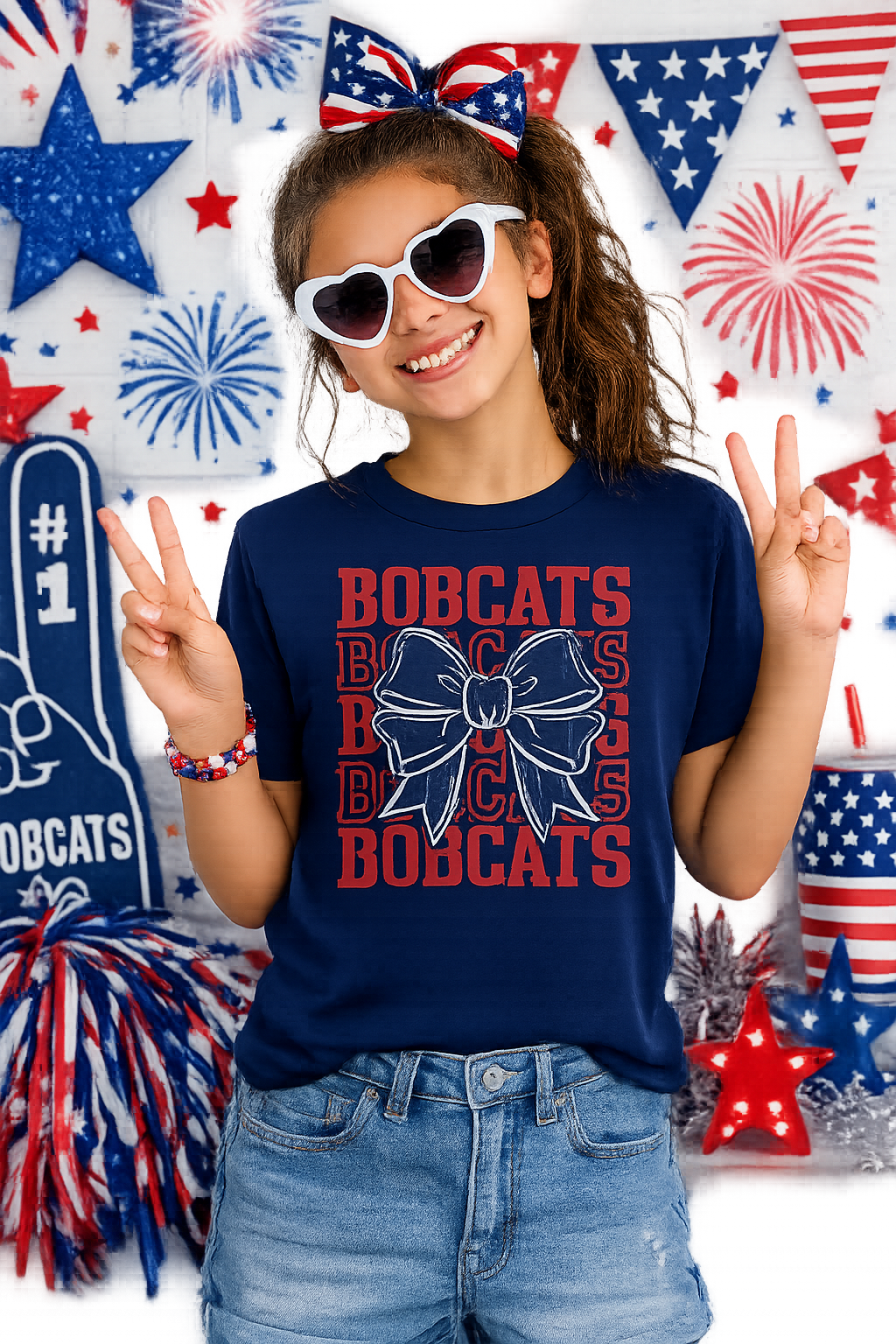 Bobcats Bow Tee