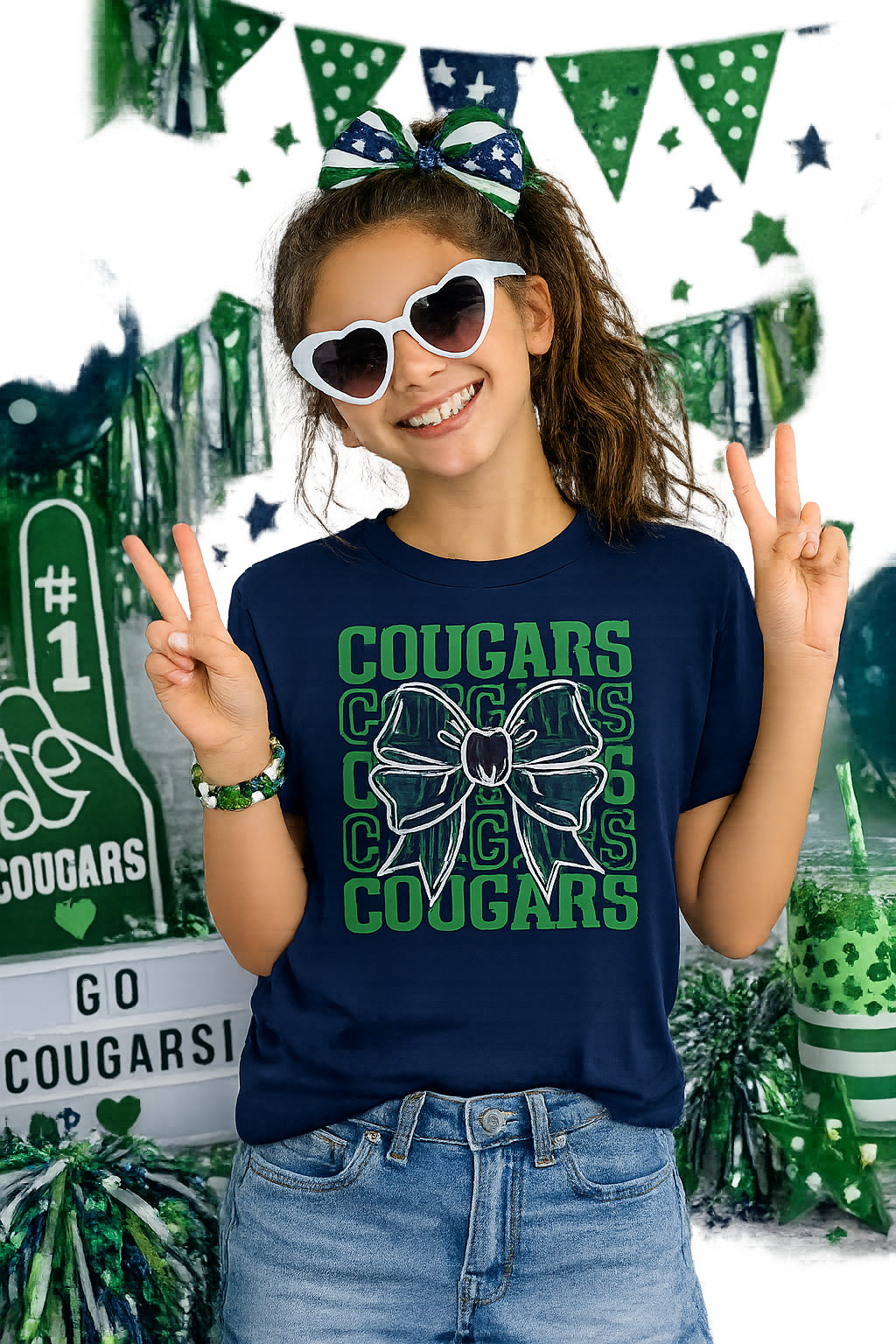Cougars Bow Tee