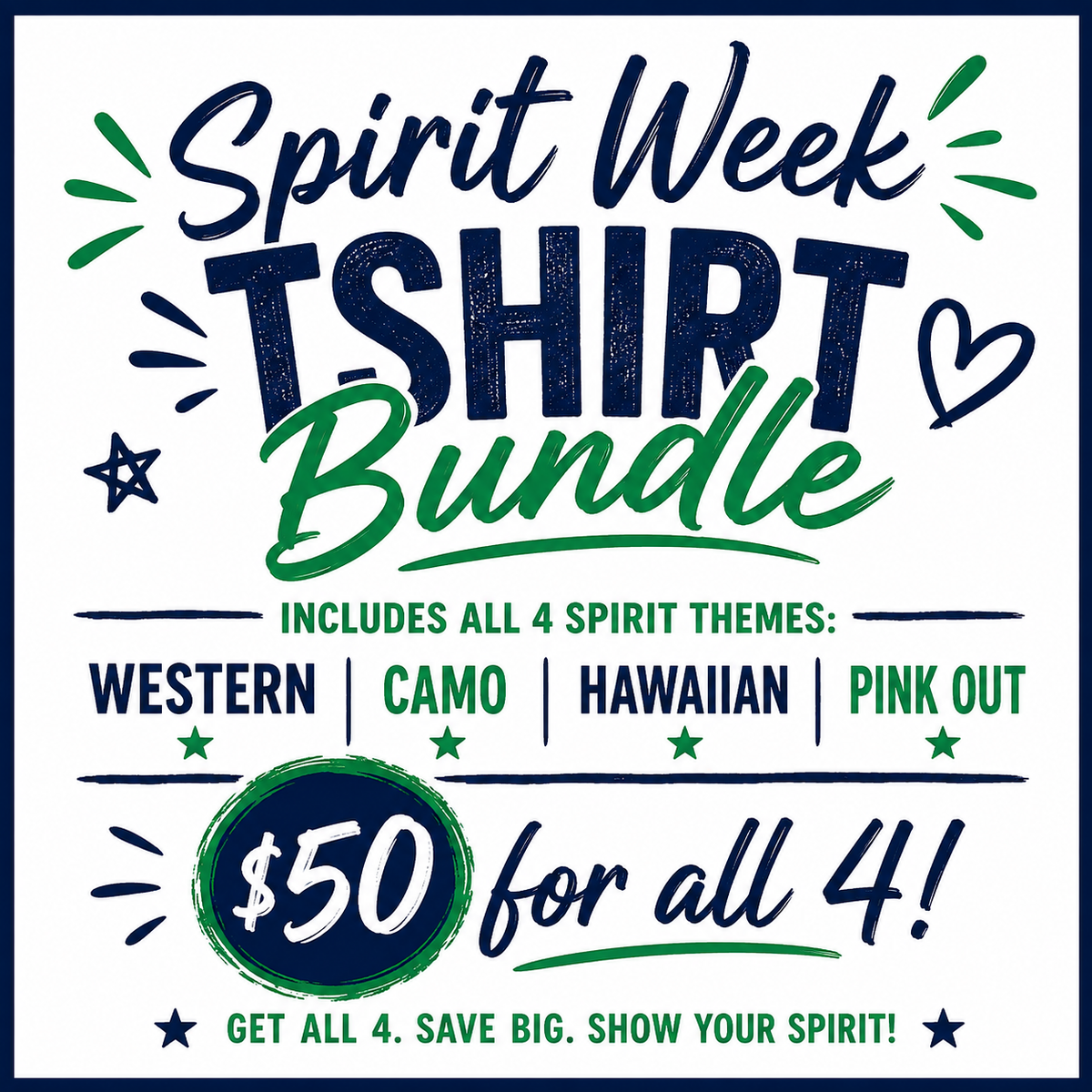 CMS Cougars Volleyball Spirit Week T's