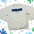 Cougars Cheer Glitter Embroidered Crew Sweatshirt