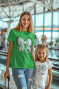 Cougars Volleyball MOM Bow Tee